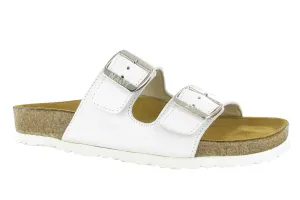 Women's Santa Barbara Leather Sandal In Soft White Leather