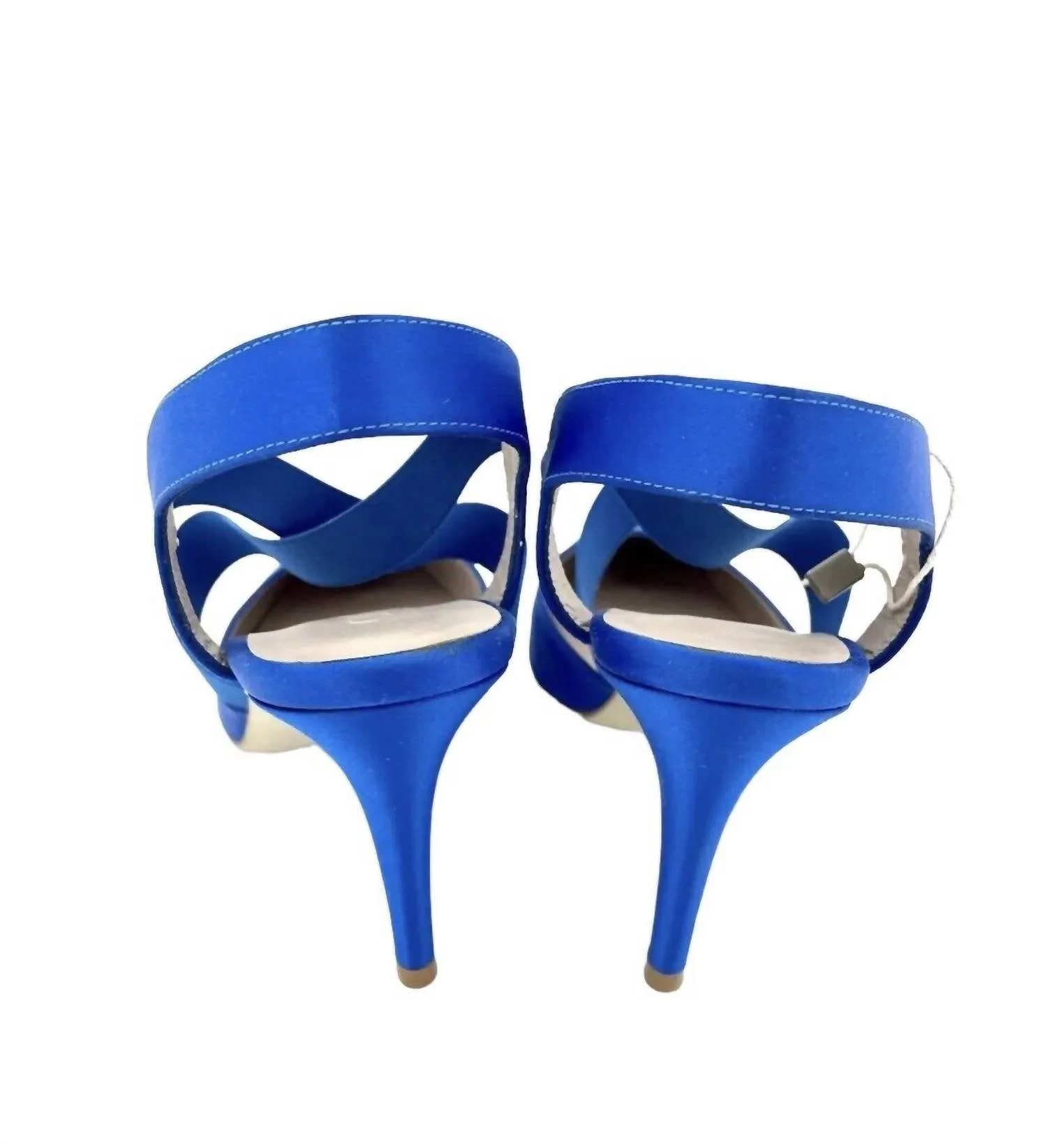 Women's Satin Pointed Toe Pumps Stiletto Heels In Blue