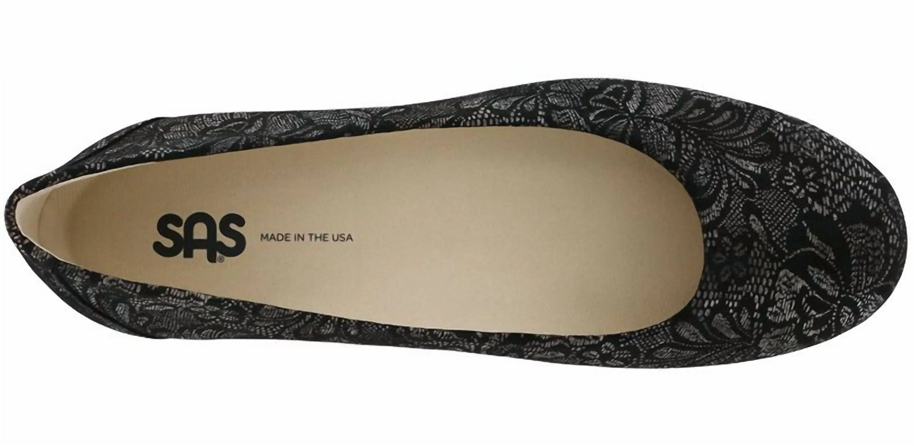 Women's Scenic Ballet Flat Shoes Narrow In Colorblack Lace