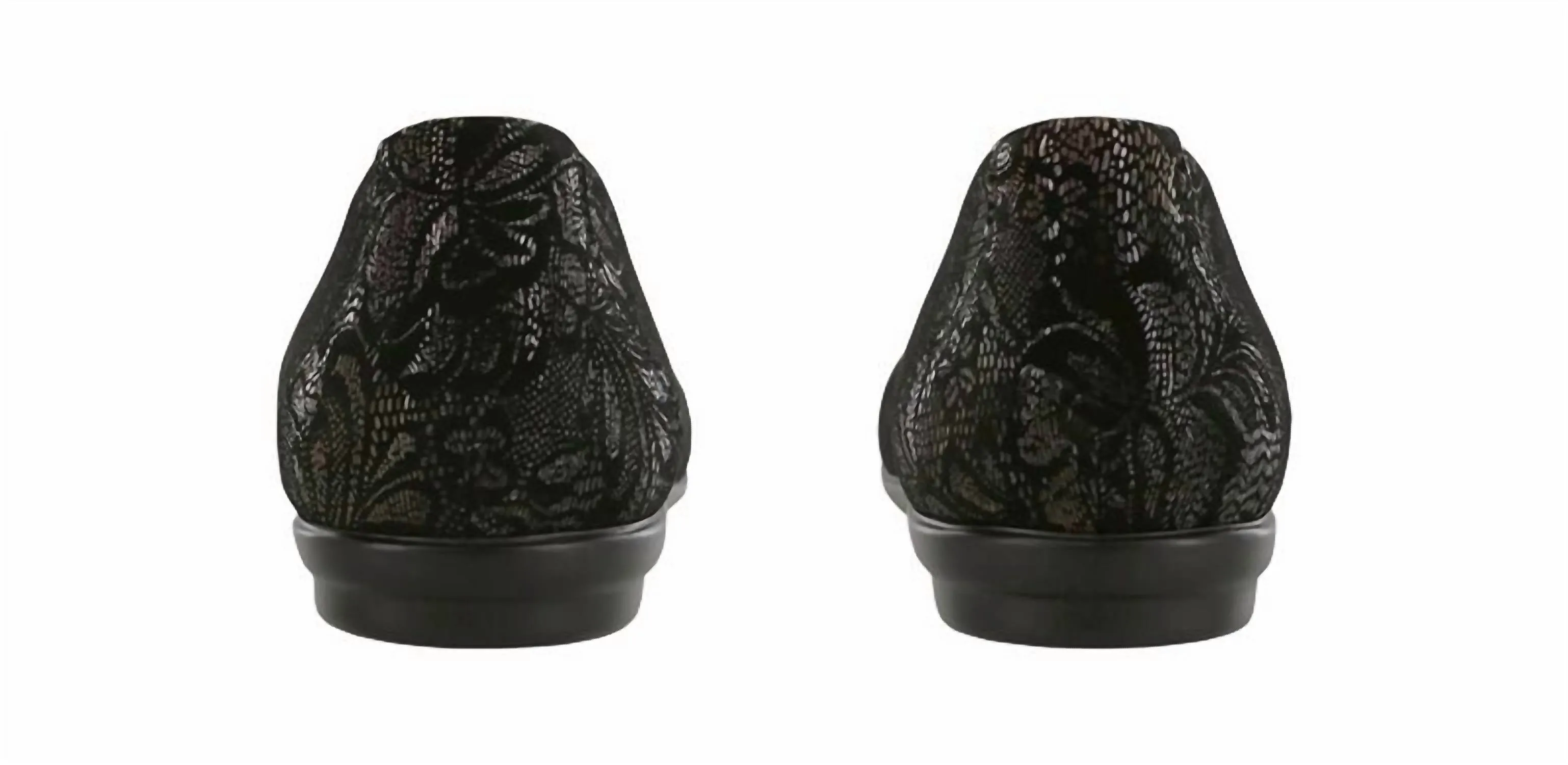 Women's Scenic Ballet Flat Shoes Narrow In Colorblack Lace