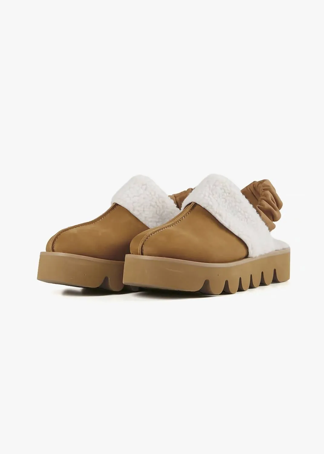 Women's Sherpa Sling Mule In Brown