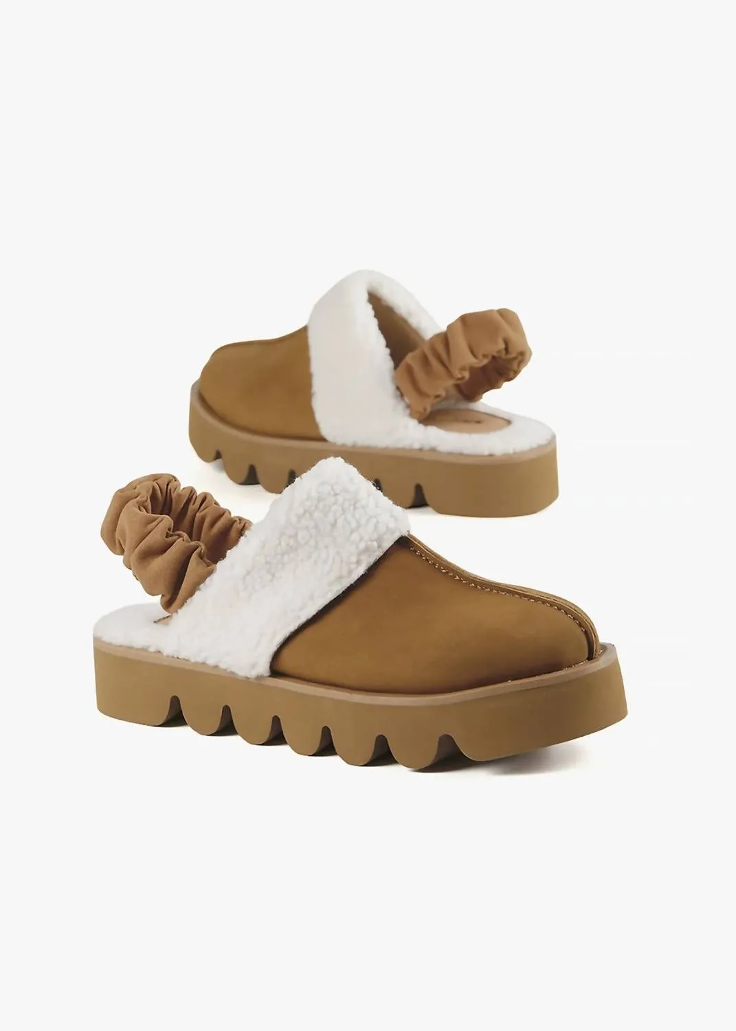 Women's Sherpa Sling Mule In Brown