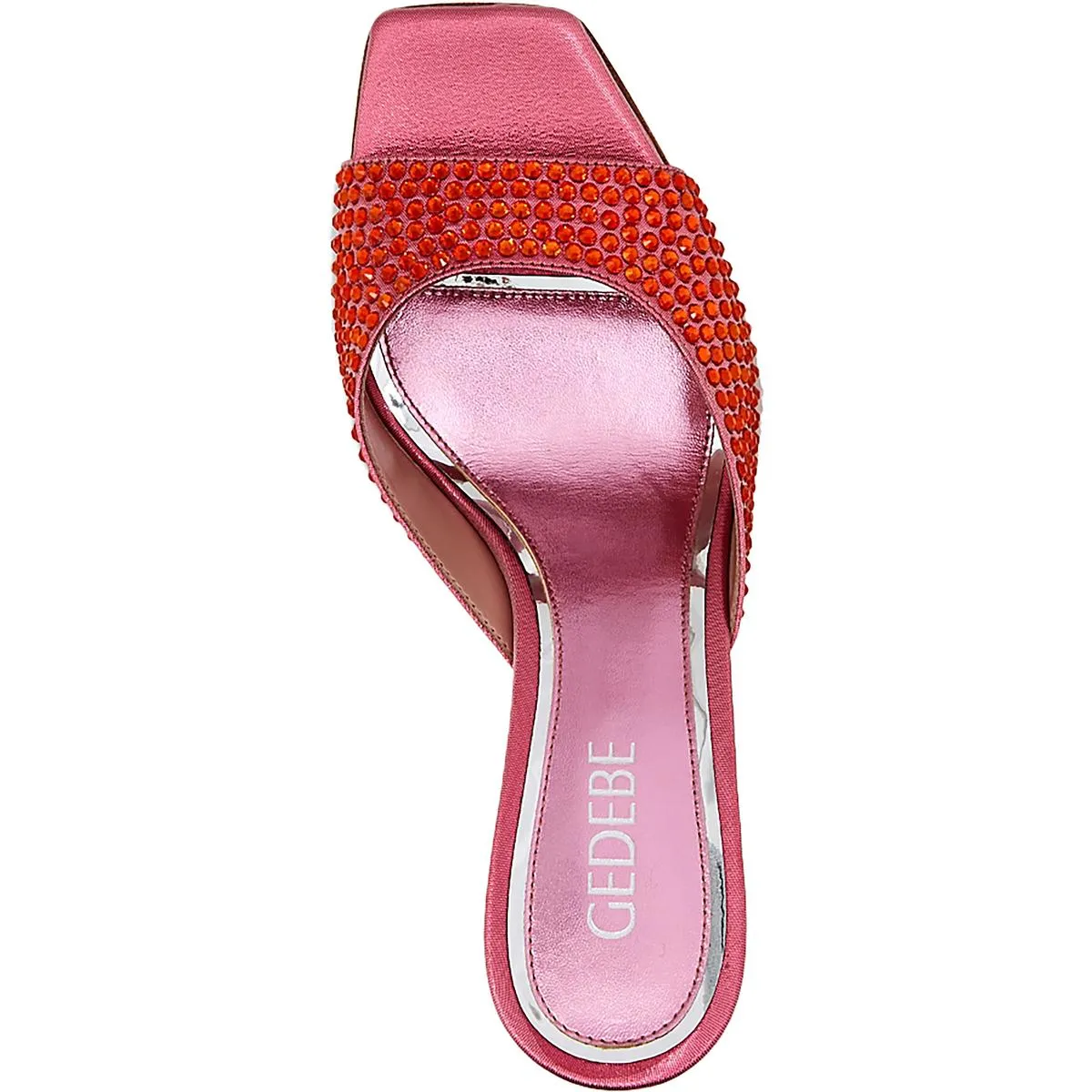 Womens Slip On Open Toe Heels