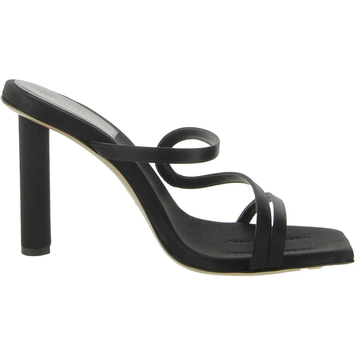 Womens Slip On Open Toe Heels