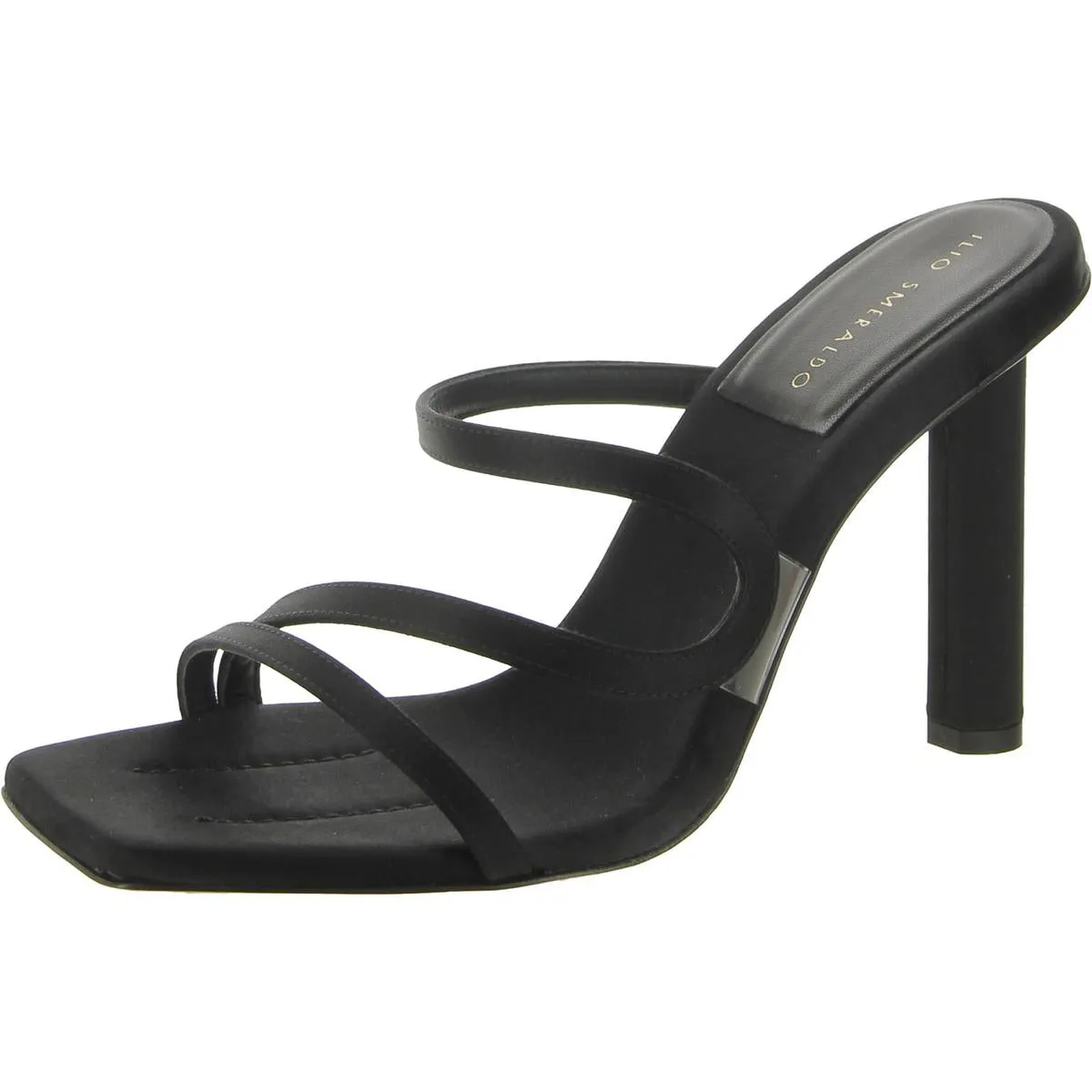 Womens Slip On Open Toe Heels