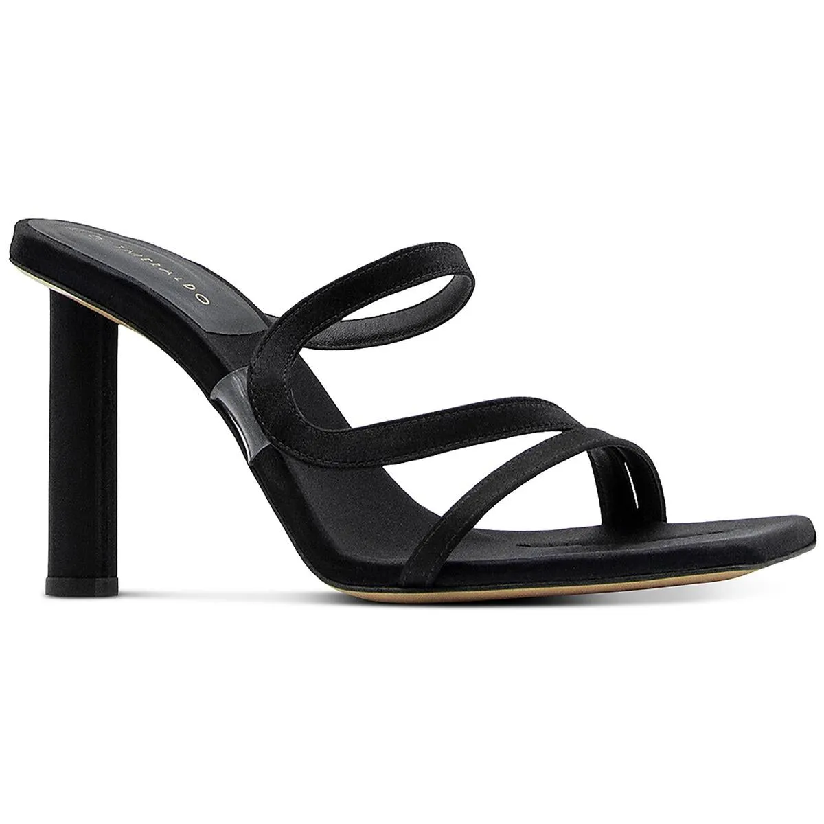 Womens Slip On Open Toe Heels