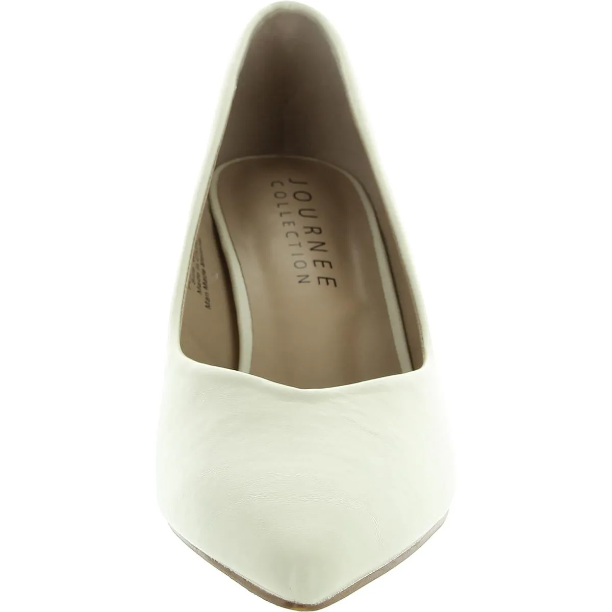 Womens Solid Faux Leather Pumps