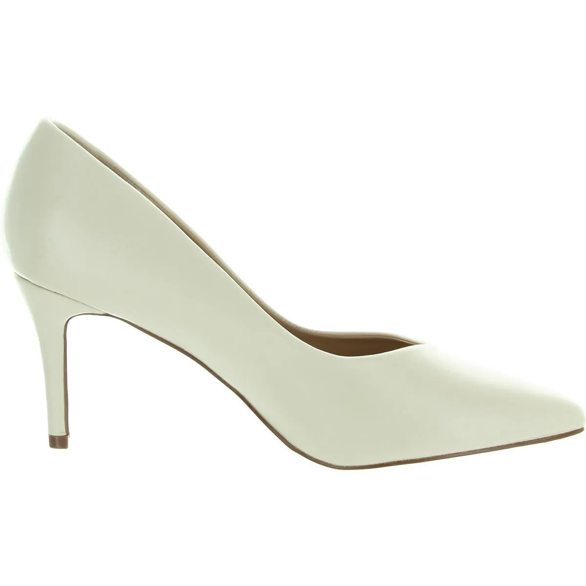 Womens Solid Faux Leather Pumps