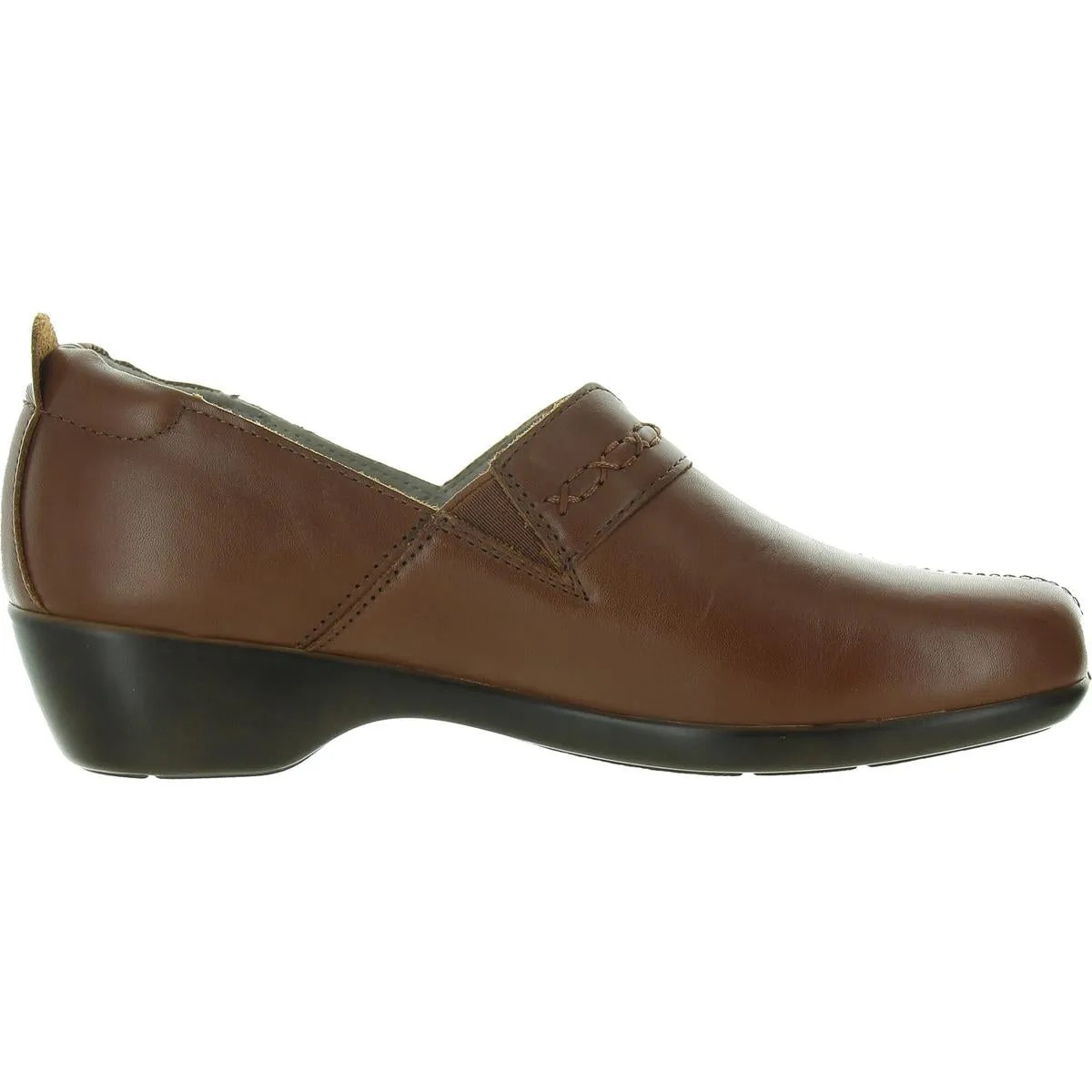 Womens Solid Leather Flat Shoes