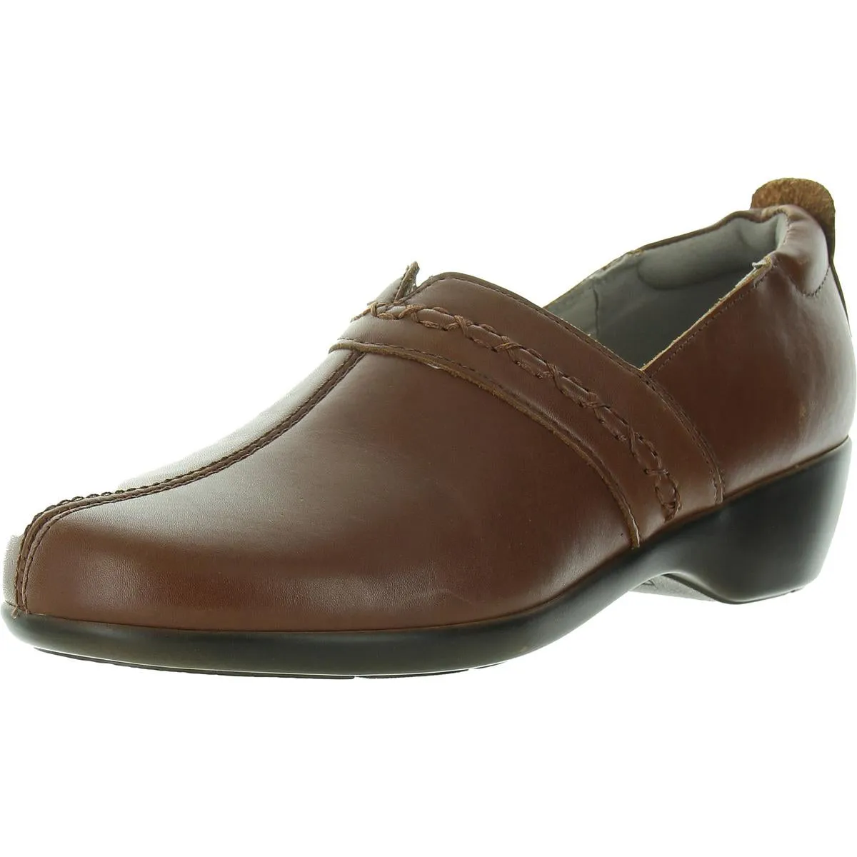 Womens Solid Leather Flat Shoes