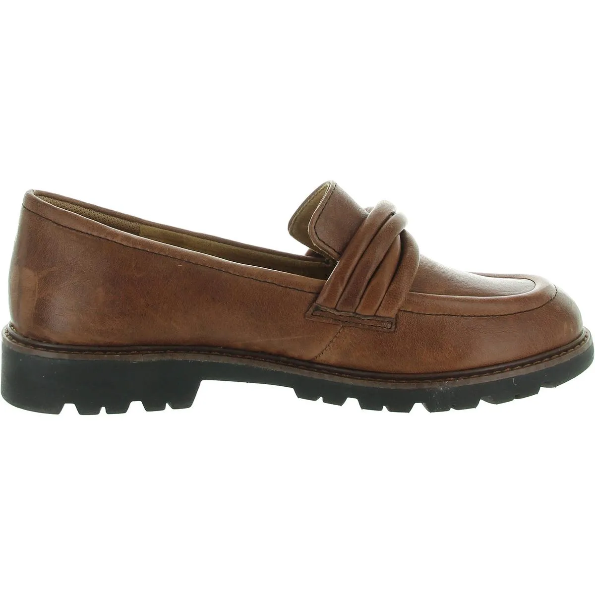 Womens Solid Leather Loafers