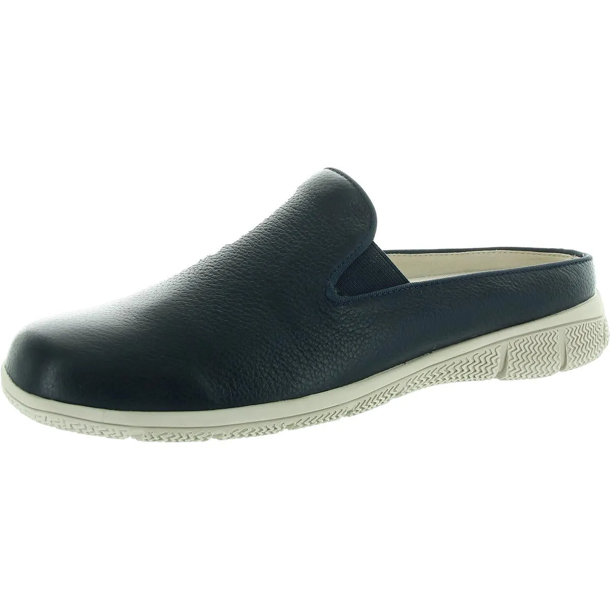 Womens Solid Leather Mules