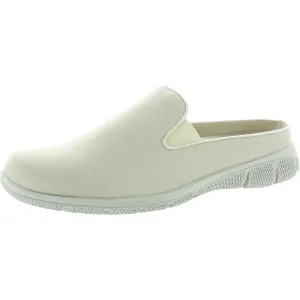 Womens Solid Leather Mules