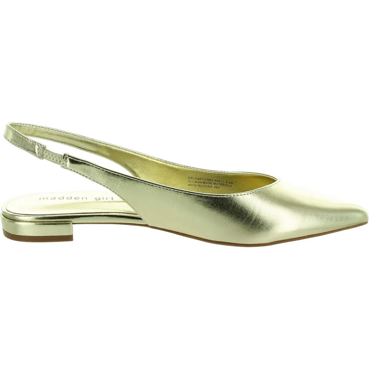 Womens Solid Man Made Slingbacks