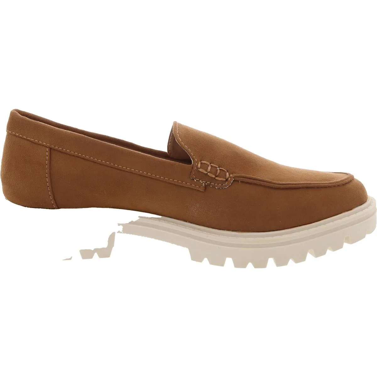 Womens Solid Suede Loafers