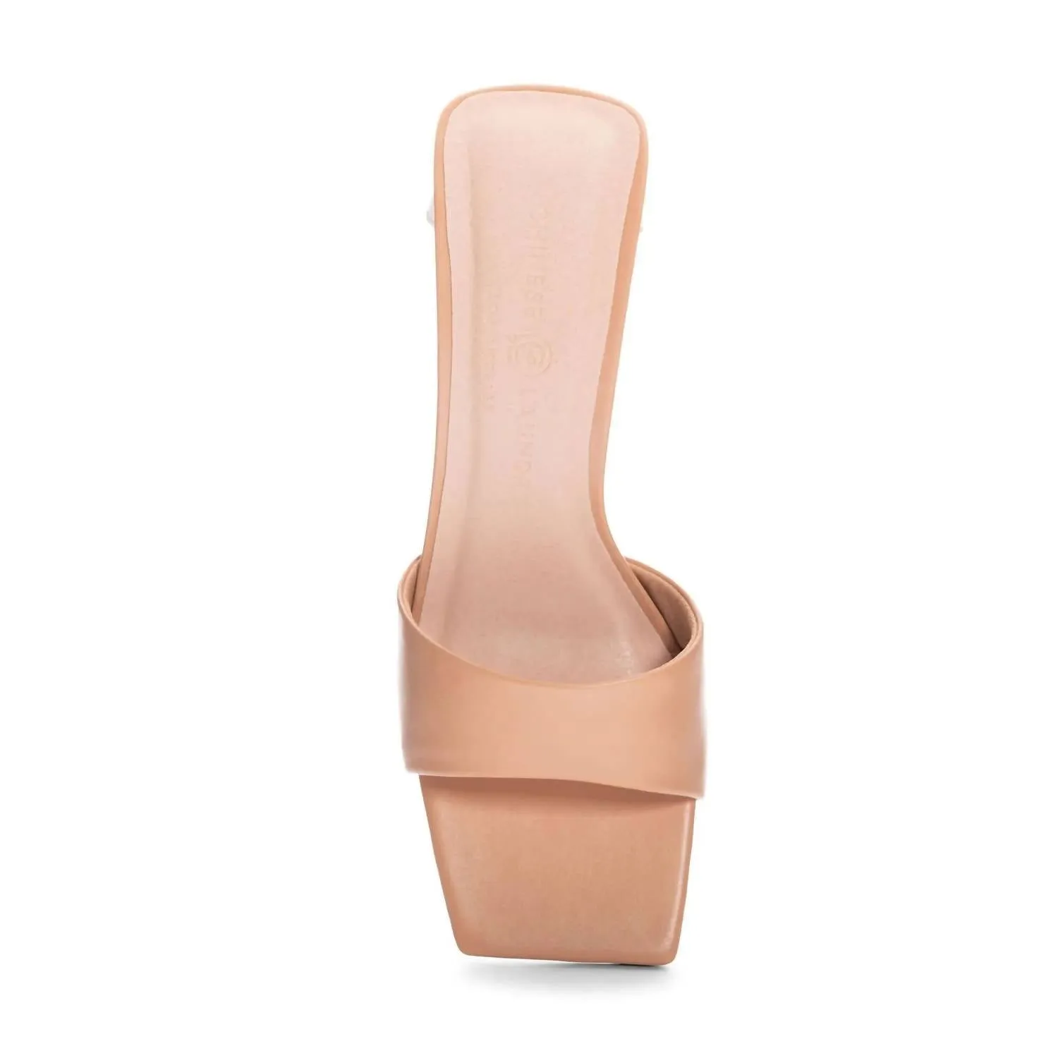 Women's Square Toe Heel In Nude
