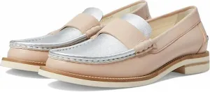 Women's Stina Loafer Shoe In Buff-Silver Accent