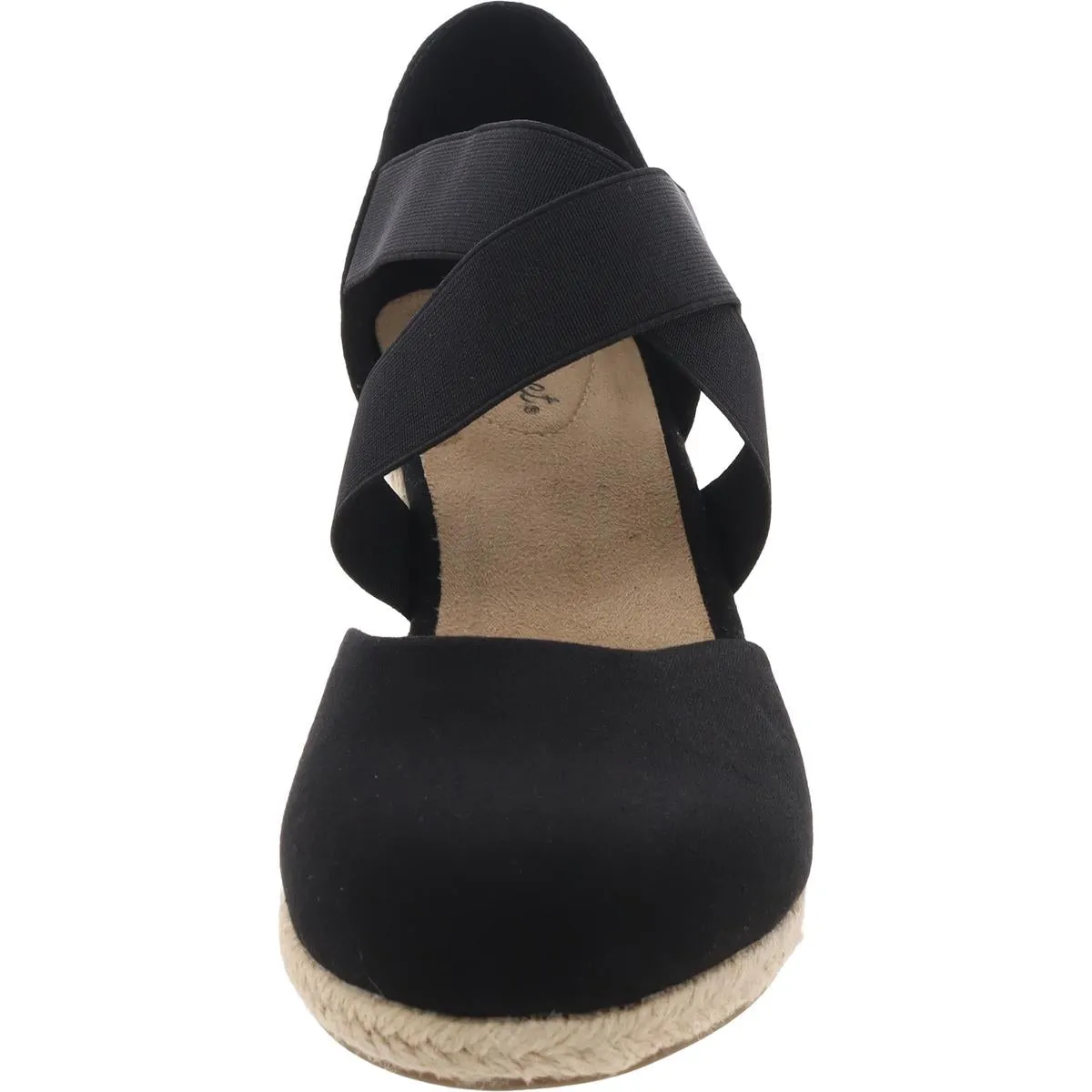 Womens Stretch Canvas Wedge Heels