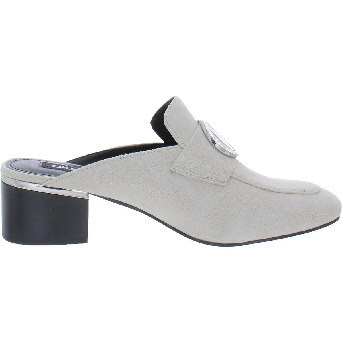 Womens Suede Embellished Mules