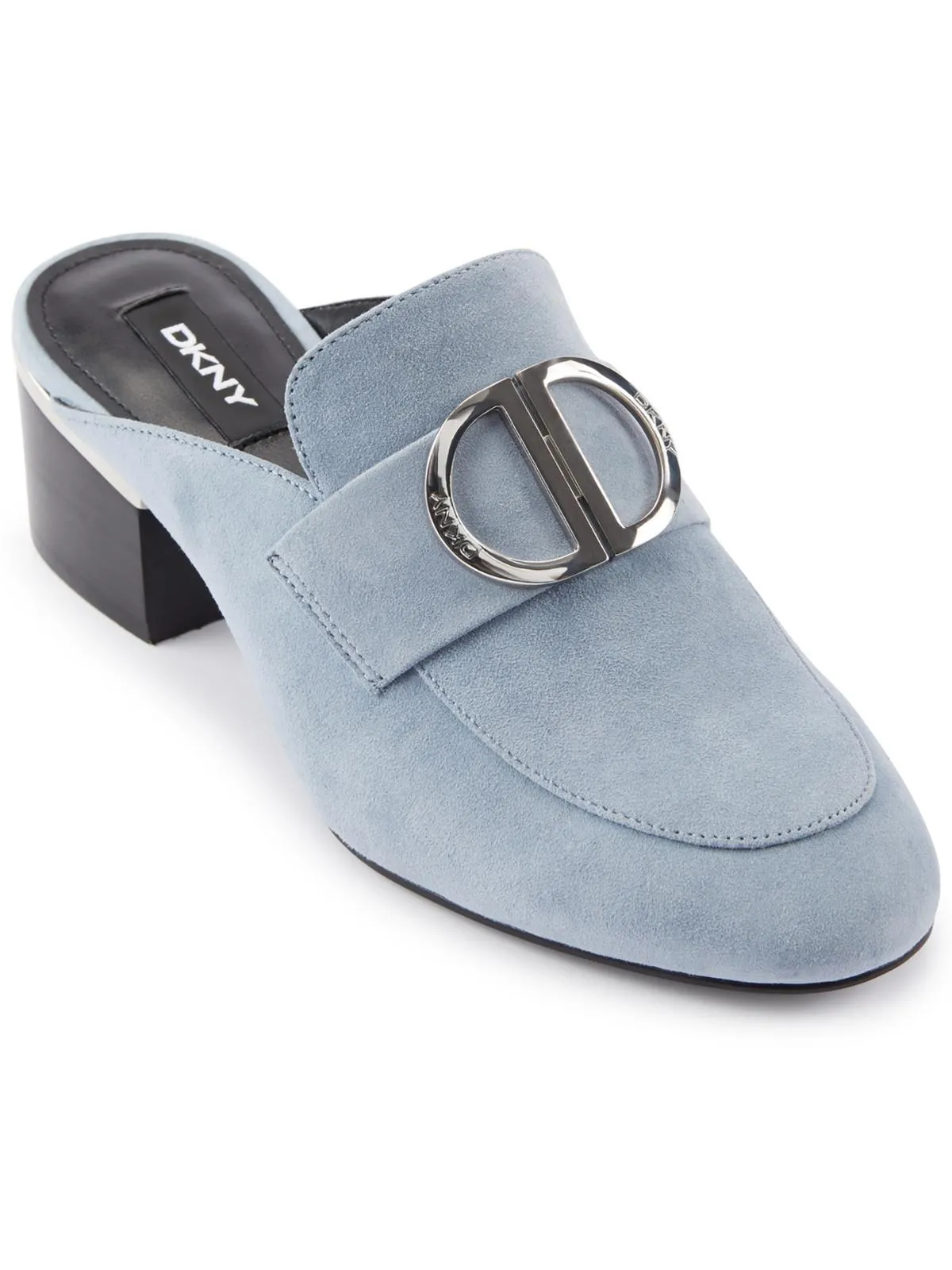 Womens Suede Embellished Mules