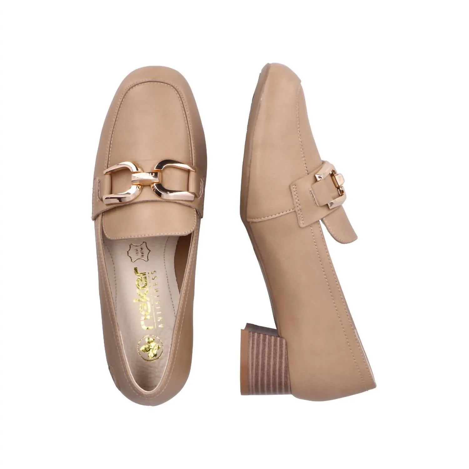 Women's Violet 52 Heeled Loafer In Nude