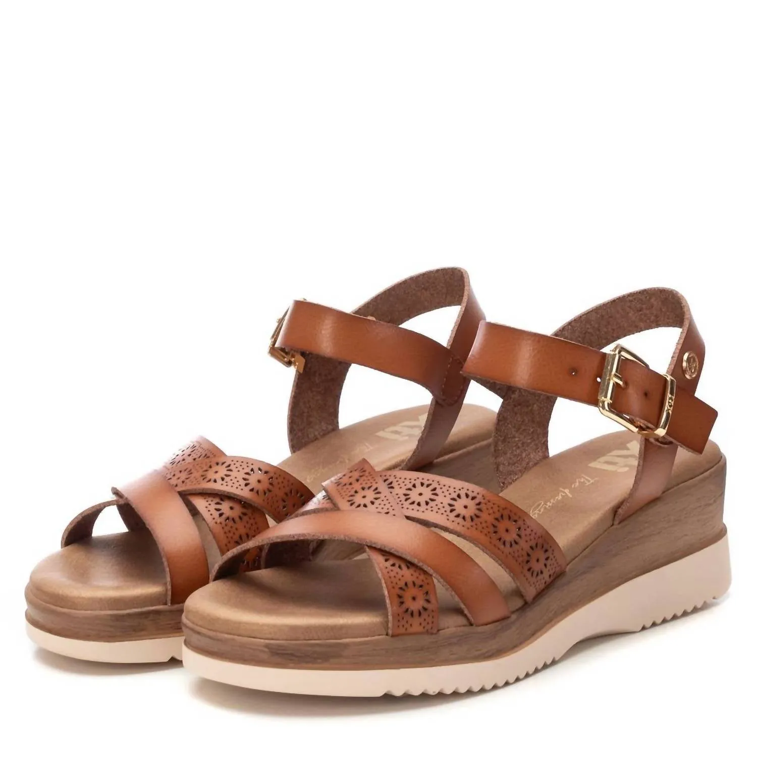 Women's Wedge Sandals In Camel