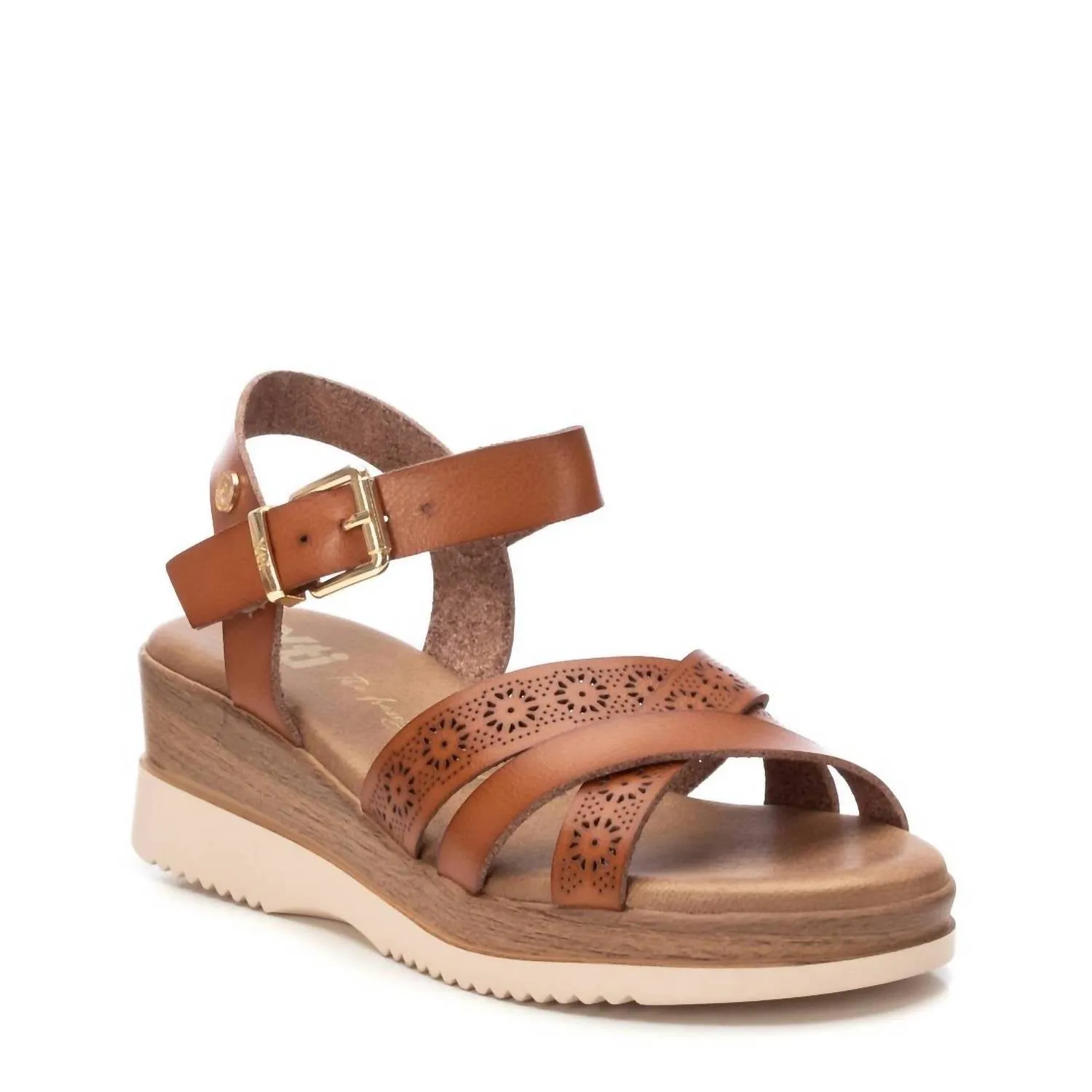 Women's Wedge Sandals In Camel
