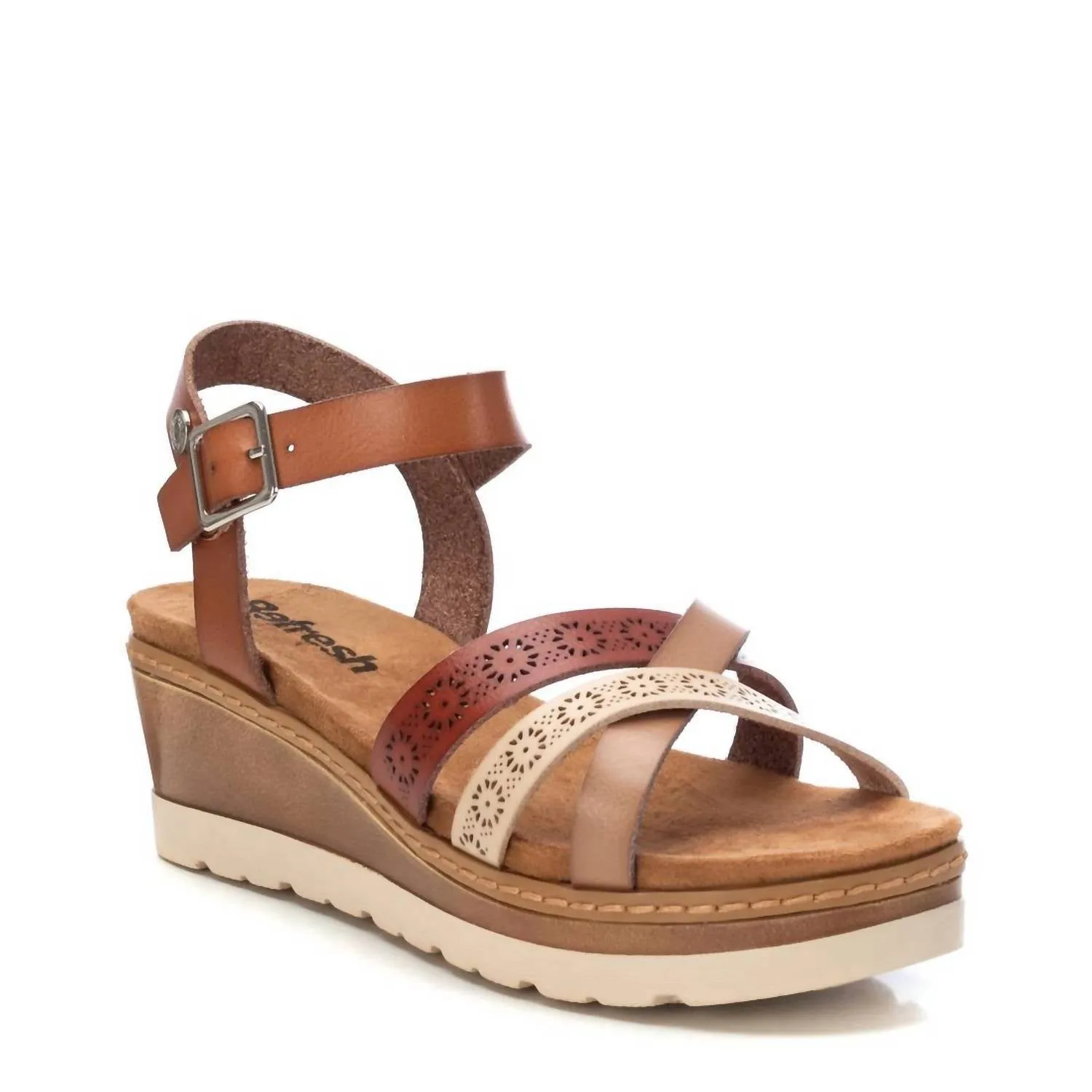 Women's Wedge Sandals In Camel
