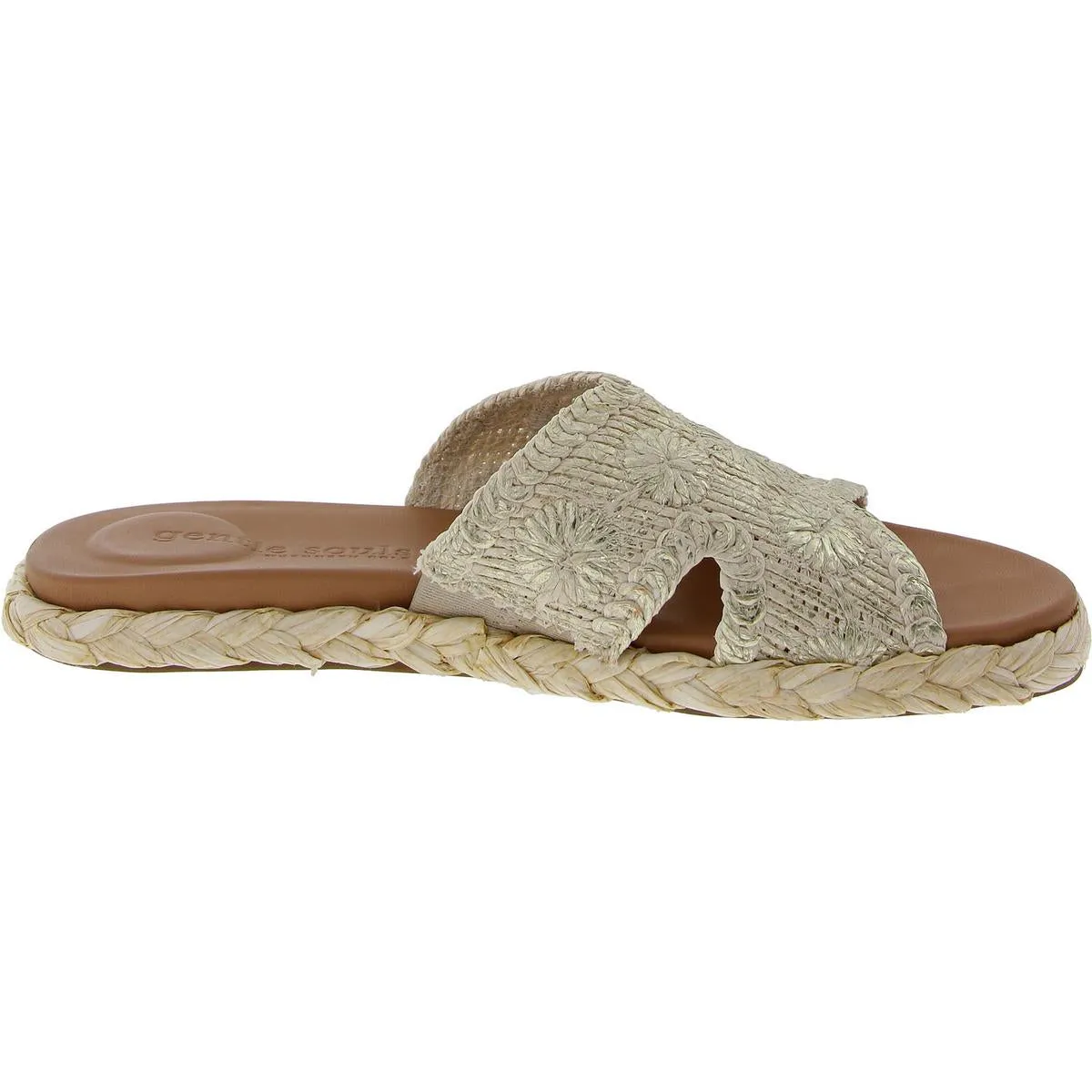 Womens Woven Manmade Slide Sandals