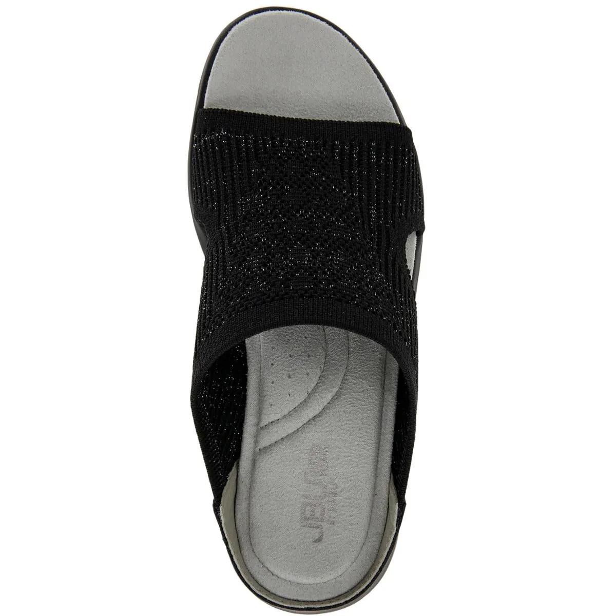 Womens Woven Shimmer Slide Sandals