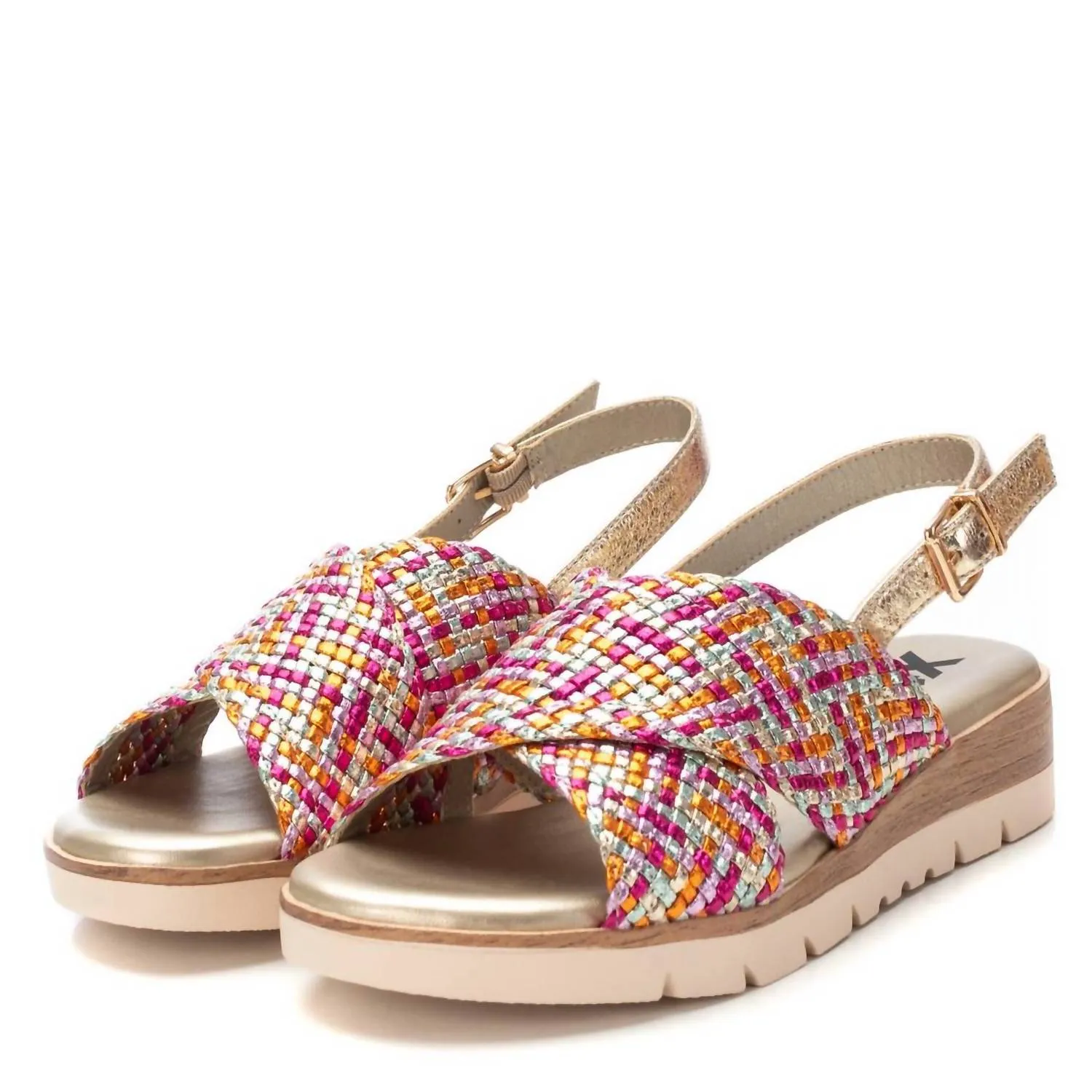 Women's Woven Slingback Sandals In Fucsia