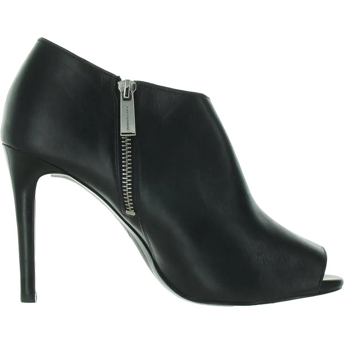 Womens Zipper Leather Pumps