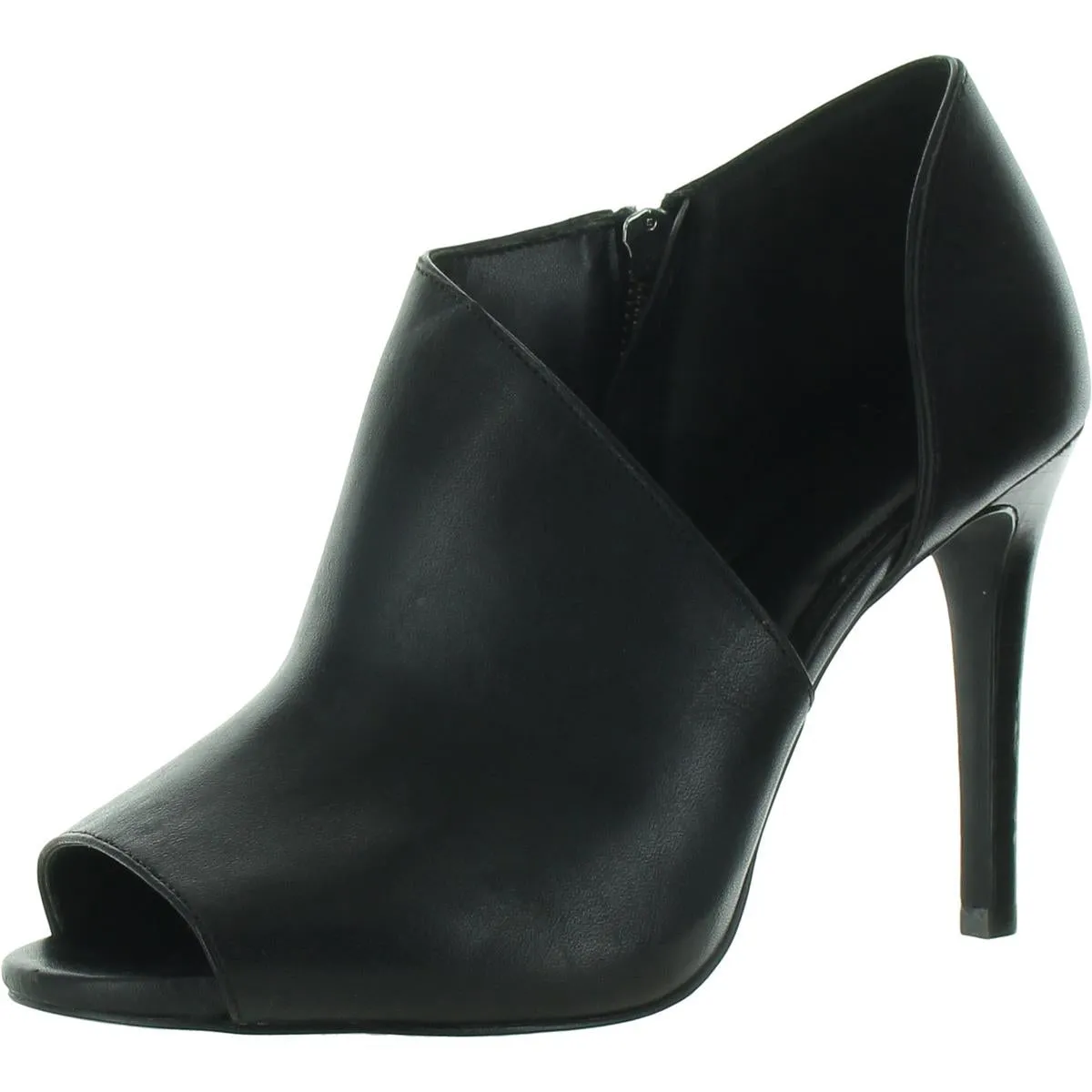 Womens Zipper Leather Pumps