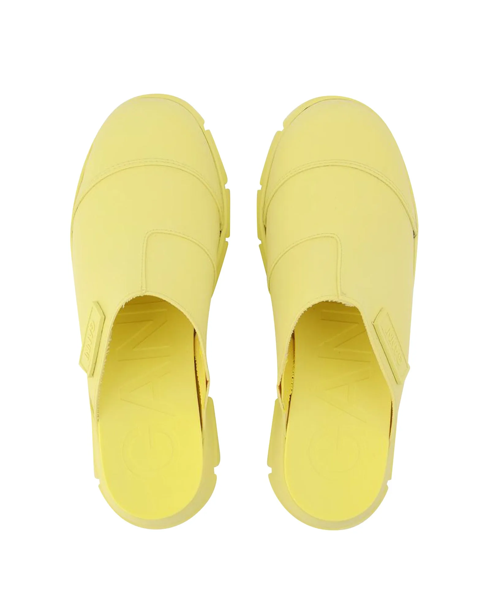 Yellow Recycled Rubber Retro Mules