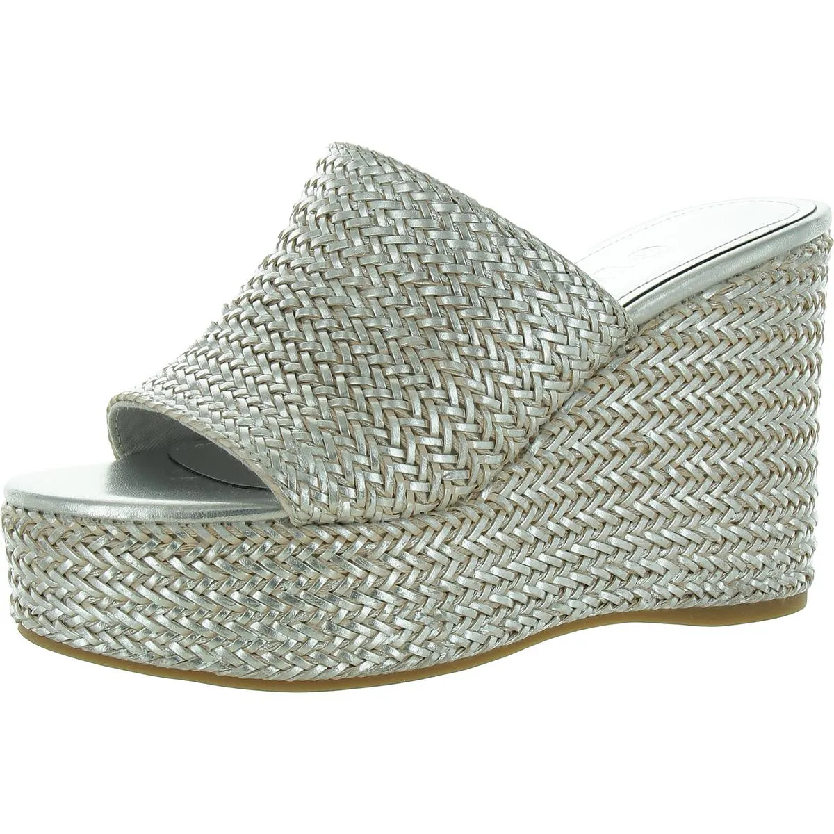 Yenisa Womens Woven Slip On Mule Sandals