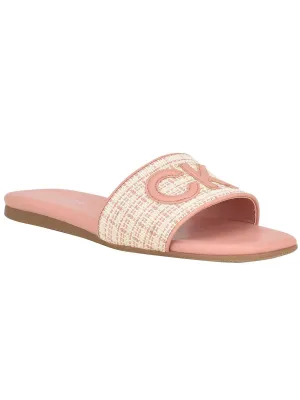 Yides Womens Logo Textured Slide Sandals