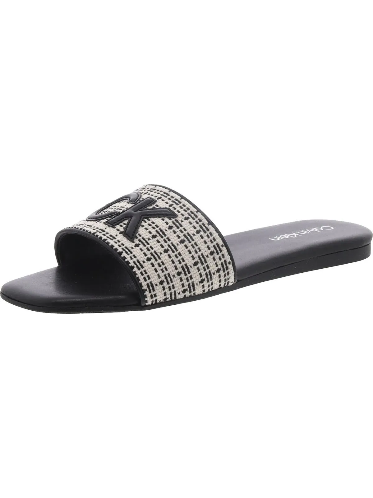 Yides Womens Logo Textured Slide Sandals